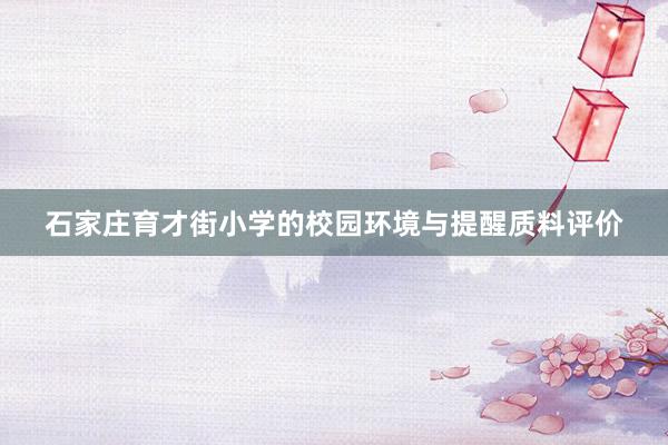 石家庄育才街小学的校园环境与提醒质料评价